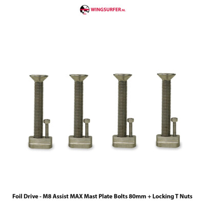 M8 Assist MAX Mast Plate Bolts 80mm + Locking T Nuts
